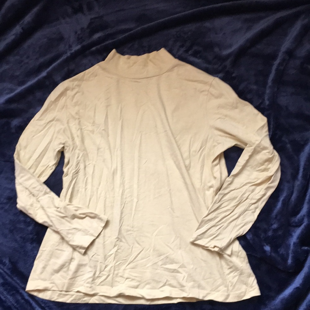 Yellow mock neck tee